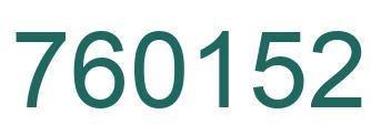 Number 760152 green image
