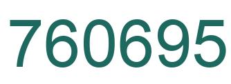 Number 760695 green image