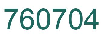 Número 760704 imagen verde