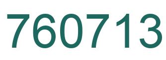 Number 760713 green image