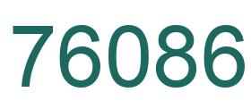 Number 76086 green image