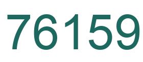 Number 76159 green image