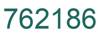 Number 762186 green image