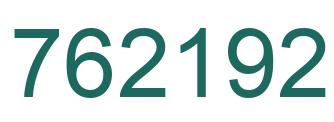 Number 762192 green image