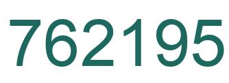 Number 762195 green image