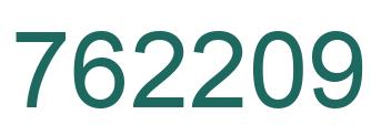 Number 762209 green image