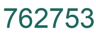 Number 762753 green image