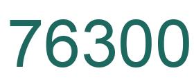 Number 76300 green image