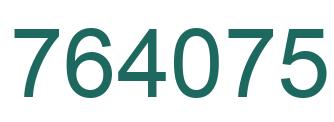 Number 764075 green image