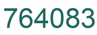 Number 764083 green image
