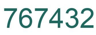 Number 767432 green image