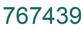Number 767439 green image