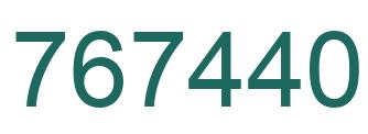 Number 767440 green image