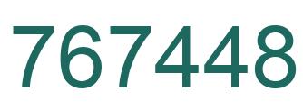 Number 767448 green image