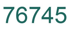 Número 76745 imagen verde