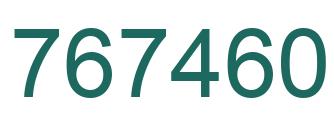 Número 767460 imagen verde