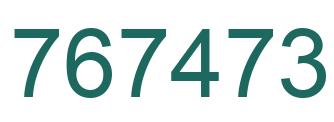 Number 767473 green image