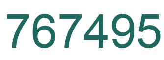 Number 767495 green image