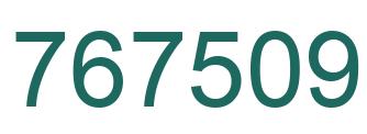 Número 767509 imagen verde