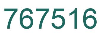 Number 767516 green image