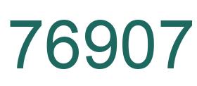 Number 76907 green image