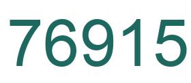 Number 76915 green image
