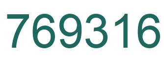 Number 769316 green image