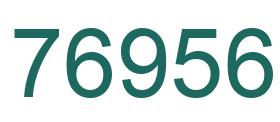 Number 76956 green image