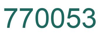 Number 770053 green image