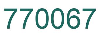 Number 770067 green image