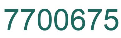 Número 7700675 imagen verde