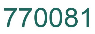 Número 770081 imagen verde