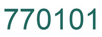 Número 770101 imagen verde