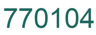 Número 770104 imagen verde
