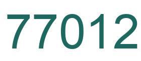 Number 77012 green image