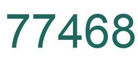 Number 77468 green image