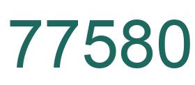 Number 77580 green image