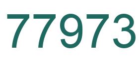 Number 77973 green image