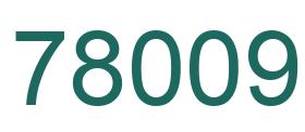 Number 78009 green image