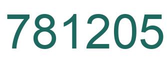 Number 781205 green image