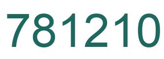 Number 781210 green image