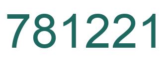 Number 781221 green image