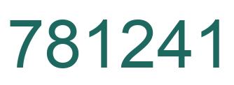 Number 781241 green image