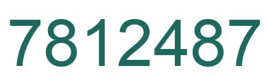 Número 7812487 imagen verde