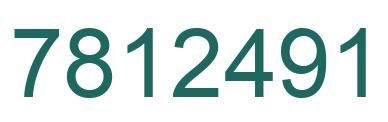 Number 7812491 green image