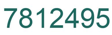 Number 7812495 green image