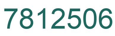 Number 7812506 green image