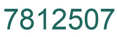 Number 7812507 green image