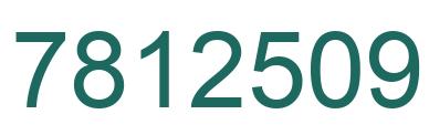 Number 7812509 green image