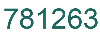 Number 781263 green image